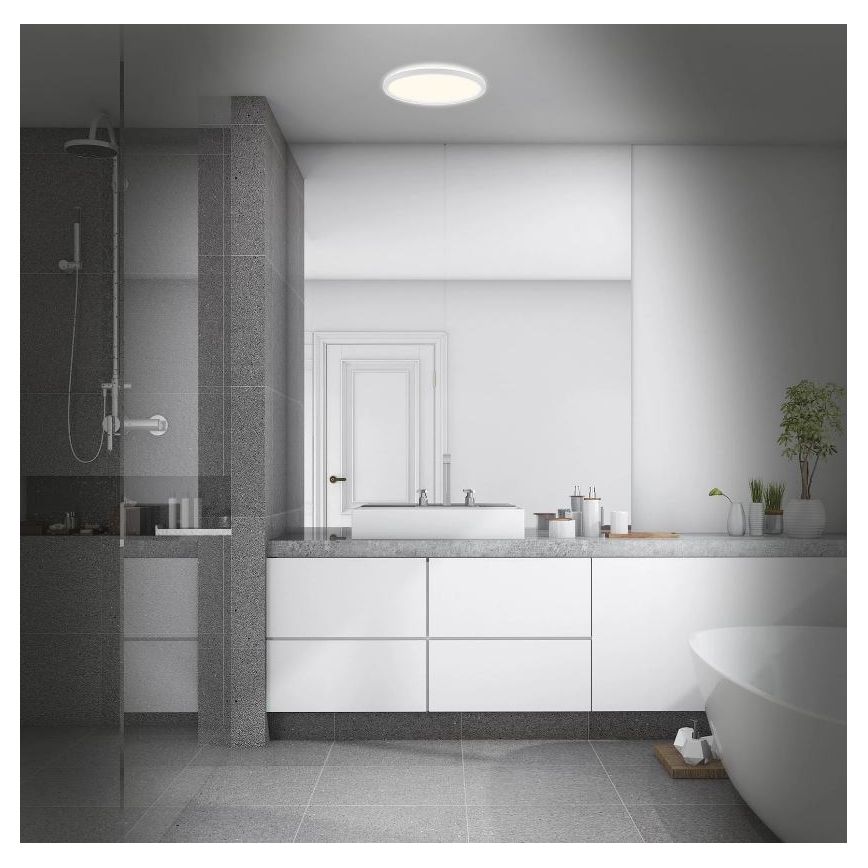 Briloner 3642-416 - Світлодіодний стельовий світильник для ванної кімнати SLIM LED/19W/230V IP44 білий