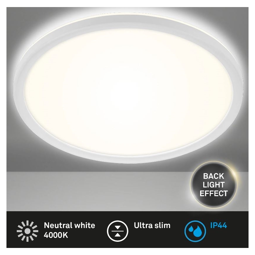 Briloner 3642-416 - Світлодіодний стельовий світильник для ванної кімнати SLIM LED/19W/230V IP44 білий