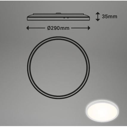Briloner 3642-416 - Світлодіодний стельовий світильник для ванної кімнати SLIM LED/19W/230V IP44 білий