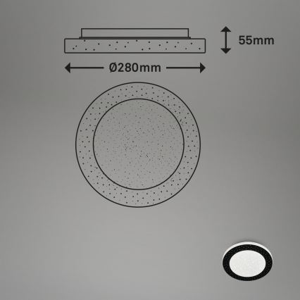 Briloner 3693-015 - Світлодіодний стельовий світильник для ванної кімнати LED/15W/230V IP44 4000K діаметр 28 см