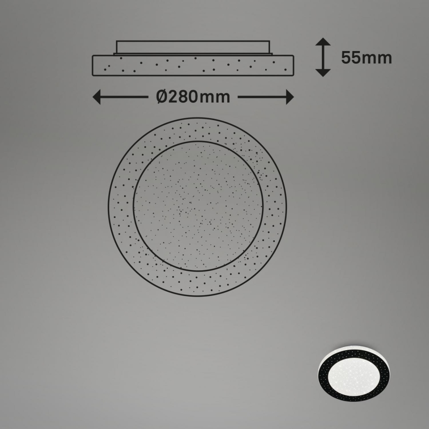 Briloner 3693-015 - Світлодіодний стельовий світильник для ванної кімнати LED/15W/230V IP44 4000K діаметр 28 см