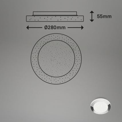 Briloner 3693-018 - Світлодіодний стельовий світильник для ванної кімнати LED/15W/230V IP44 4000K діаметр 28 см