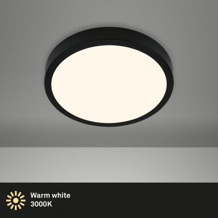 Briloner 3700-015 - Стельовий LED світильник RUNA LED/16W/230V 3000K діаметр 28 см чорний