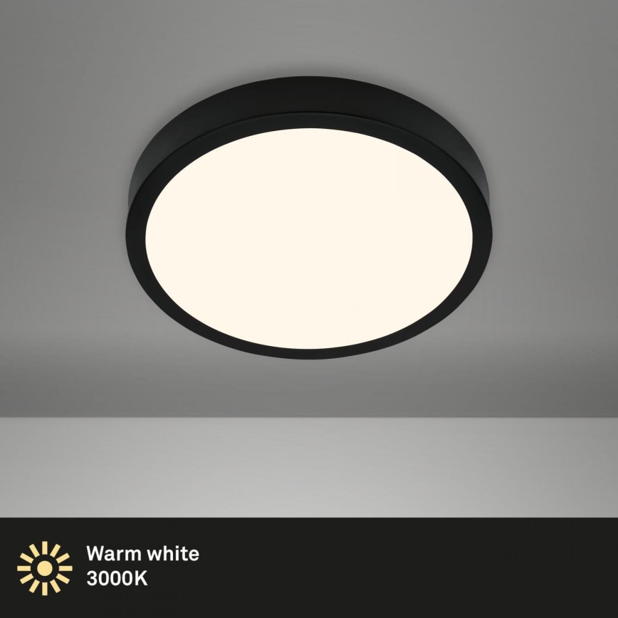 Briloner 3700-015 - Стельовий LED світильник RUNA LED/16W/230V 3000K діаметр 28 см чорний