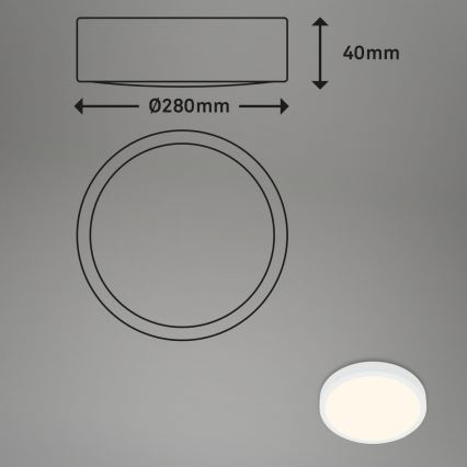 Briloner 3700-016 - Стельовий LED світильник RUNA LED/16W/230V 3000K діаметр 28 см білий