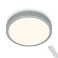 Briloner 3701-014 - Светодиодный потолочный светильник с регулированием яркости RUNA LED/18W/230V 2700-6500K серебристый + дистанционное управление