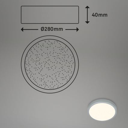 Briloner 3701-014 - Светодиодный потолочный светильник с регулированием яркости RUNA LED/18W/230V 2700-6500K серебристый + дистанционное управление