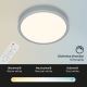 Briloner 3701-014 - Светодиодный потолочный светильник с регулированием яркости RUNA LED/18W/230V 2700-6500K серебристый + дистанционное управление