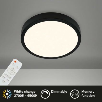 Briloner 3701-015 - Светодиодный потолочный светильник с регулированием яркости RUNA LED/18W/230V 2700-6500K + дистанционное управление