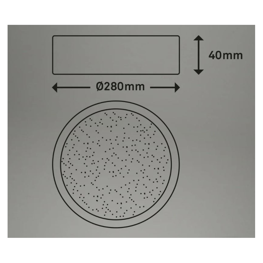 Briloner 3701-015 - Світильник стельовий світлодіодний регульований RUNA LED/18W/230V 2700-6500K + дистанційне керування