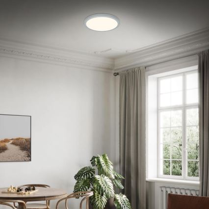 Briloner 3703-014 - Стельовий LED світильник RUNA LED/24W/230V 3000K діаметр 38 см срібний