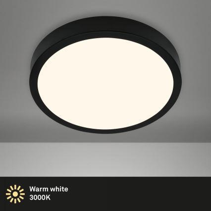Briloner 3703-015 - Стельовий LED світильник RUNA LED/24W/230V 3000K діаметр 38 см чорний