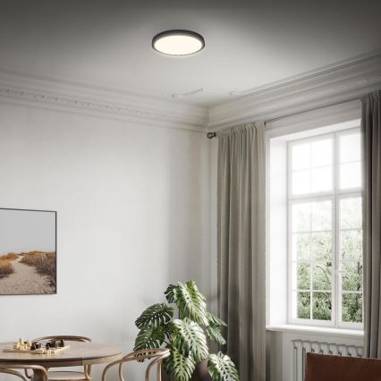 Briloner 3703-015 - Стельовий LED світильник RUNA LED/24W/230V 3000K діаметр 38 см чорний