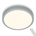Briloner 3704-014-Светодиодный потолочный светильник с регулированием яркости RUNA LED/22W/230V 2700-6500K серебристый + дистанционное управление