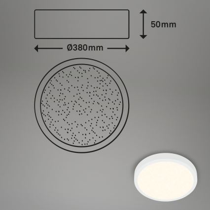 Briloner 3704-016 - Светодиодный потолочный светильник с регулированием яркости RUNA LED/22W/230V 2700-6500K белый + дистанционное управление