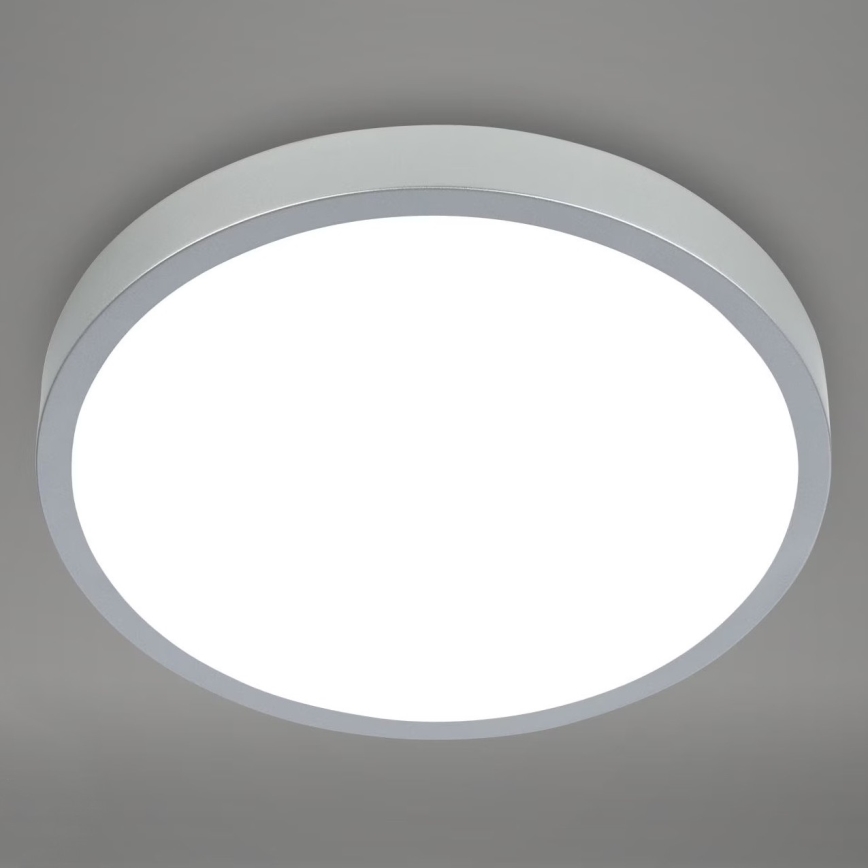 Briloner 3709-014 - Стельовий RGBW-світильник з регулюванням яскравості LED/22W/230V 4000K діаметр 38 см срібний + пульт дистанційного керування