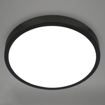 Briloner 3709-015 - Светодиодный потолочный RGBW-светильник с регулированием яркости LED/22W/230V 4000K диаметр 38 см черный + дистанционное управление