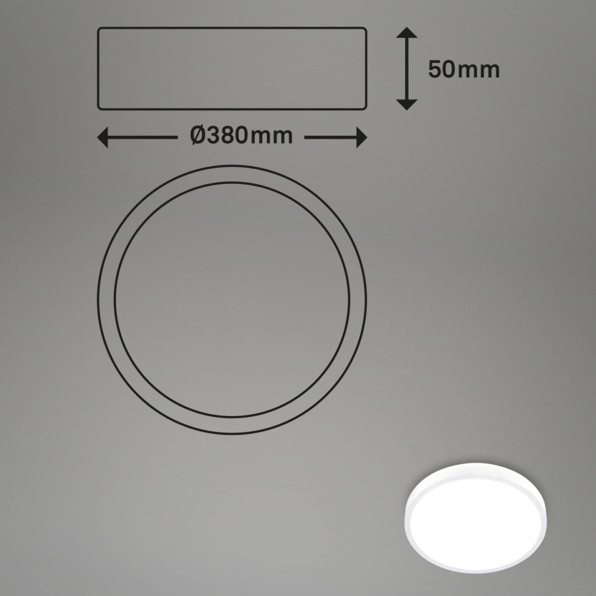Briloner 3709-016 - Стельовий RGBW-світильник з регулюванням яскравості LED/22W/230V 4000K діаметр 38 см білий + пульт дистанційного керування