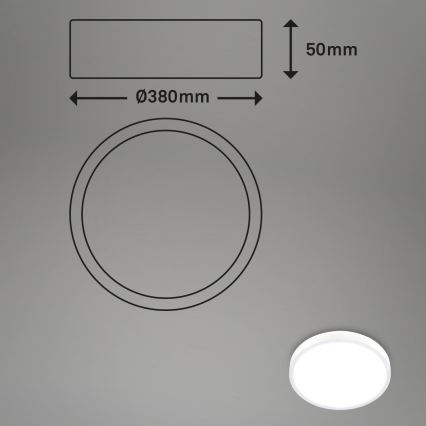 Briloner 3709-016 - Светодиодный потолочный RGBW-светильник с регулированием яркости LED/22W/230V 4000K диаметр 38 см белый + дистанционное управление