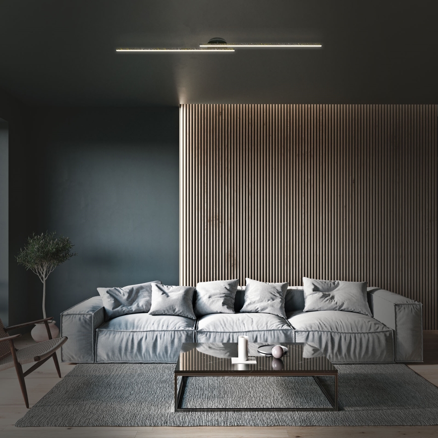 Briloner 3717-025 - Пристельова LED люстра REY 2xLED/12W/230V чорний