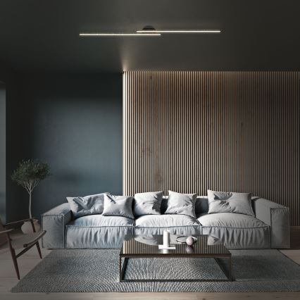 Briloner 3717-025 - Светодиодная припотолочная люстра REY 2xLED/12W/230V черный