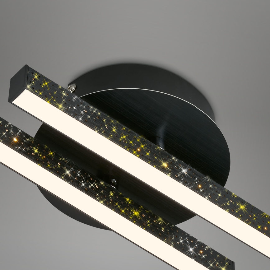 Briloner 3717-025 - Светодиодная припотолочная люстра REY 2xLED/12W/230V черный
