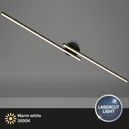 Briloner 3717-025 - Светодиодная припотолочная люстра REY 2xLED/12W/230V черный