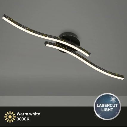 Briloner 3718-025 - Пристельова LED люстра REY 2xLED/6W/230V чорний