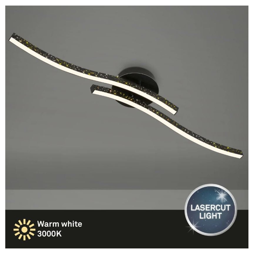 Briloner 3718-025 - Пристельова LED люстра REY 2xLED/6W/230V чорний