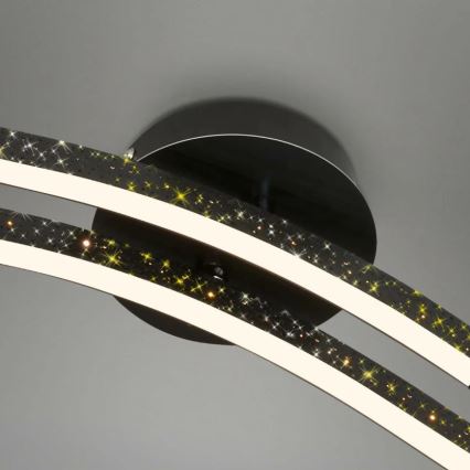 Briloner 3718-025 - Пристельова LED люстра REY 2xLED/6W/230V чорний