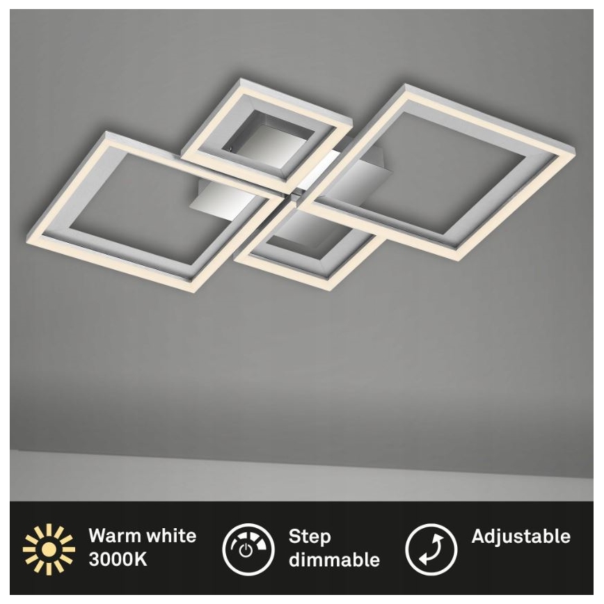 Briloner 3727-019 - Светодиодный потолочный светильник с регулированием яркости FRAME LED/38W/230V