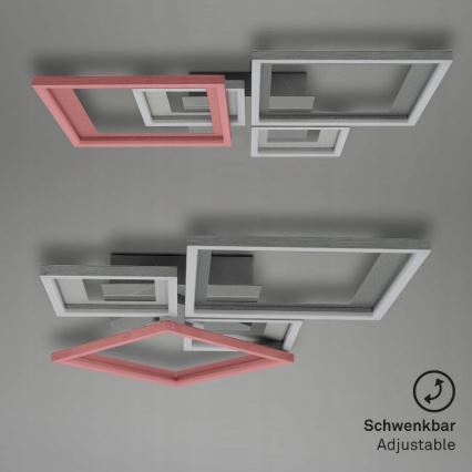 Briloner 3727-019 - Светодиодный потолочный светильник с регулированием яркости FRAME LED/38W/230V