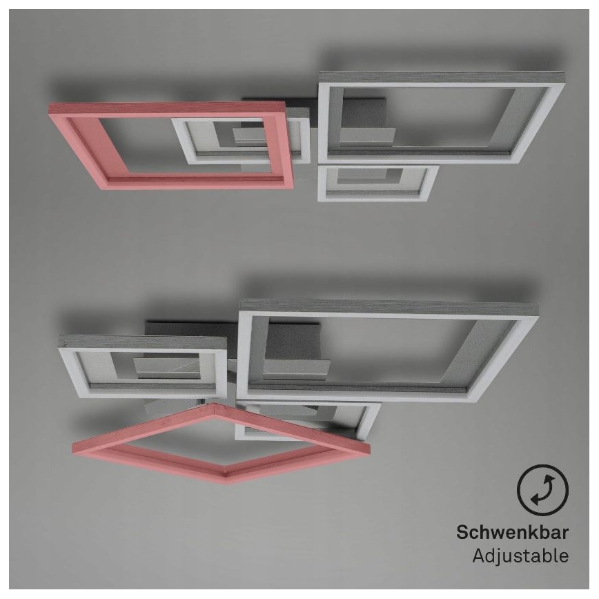 Briloner 3727-019 - Светодиодный потолочный светильник с регулированием яркости FRAME LED/38W/230V