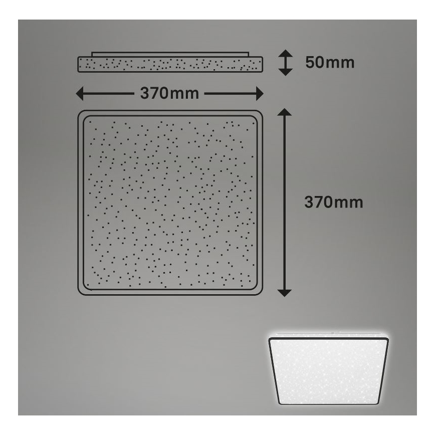 Briloner 3749-415 - Стельовий LED світильник LINO LED/24W/230V чорний