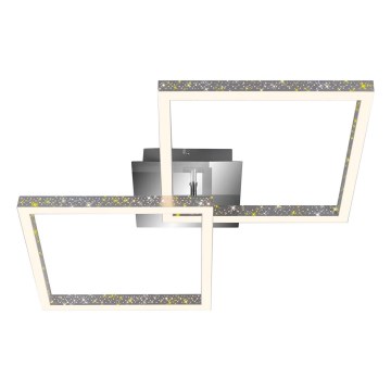 Briloner 3751-019 - Светодиодный потолочный светильник с регулированием яркости FRAME LED/20W/230V блестящий хром