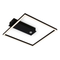 Briloner 3770-015 - потолочный светильник с датчиками движения и сумерек FRAME LED/14W/230V 3000K 30x32 cm чёрный