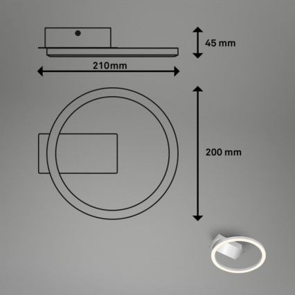 Briloner 3778-014 - LED стельовий світильник FRAME LED/5W/230V Ø 20 см матовий хром