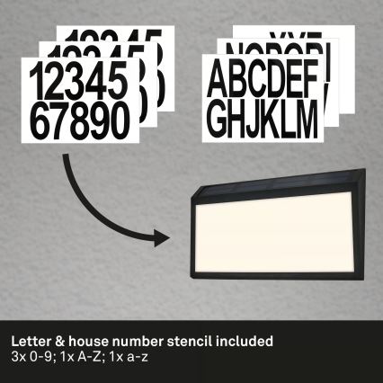 Briloner 3797015 - Солнечный светильник для номера дома, светодиодный LED/0,5W/1,2V 1200 mAh IP44