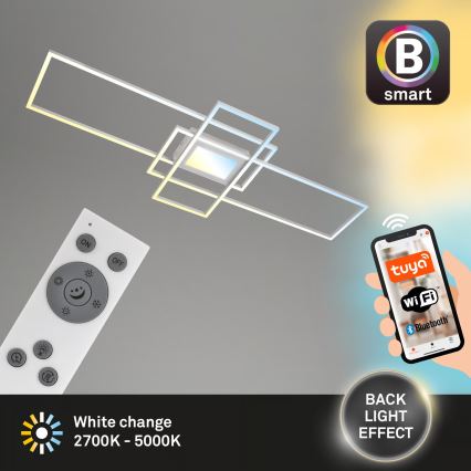 Briloner 3812019 - Регульований LED стельовий світильник RAM LED/56W/230V Wi-Fi Tuya 111x42 см + дистанційне керування