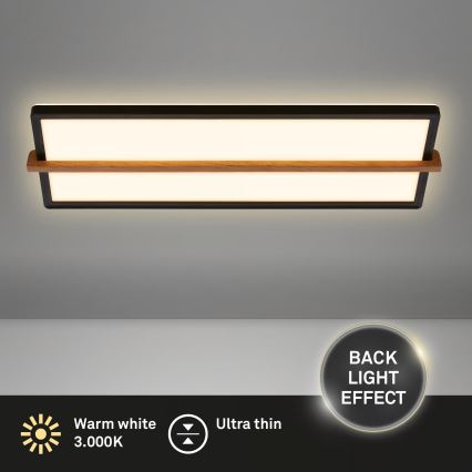 Briloner 3846015 - LED стельовий світильник REMSA LED/22W/230V 3000K 60,5x20 cm чорний