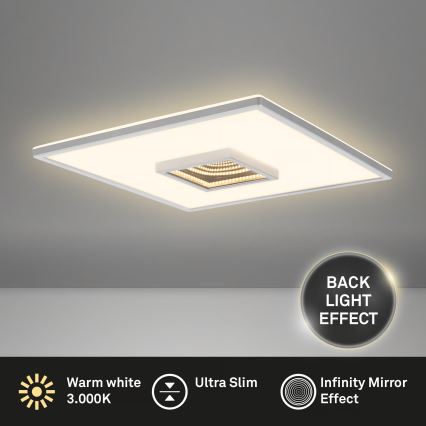 Briloner 3848014 - LED потолочный светильник TORO LED/18W/230V 42x42 см матовый хром