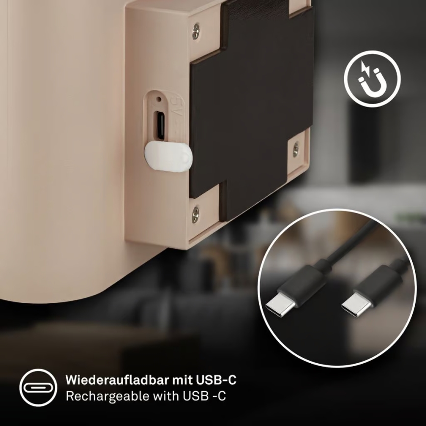 Briloner 3878011 - перезаряжаемый настенный LED-светильник с датчиком движения и сумерек CHAT LED/3 Вт/5 В 2000 мА·ч бежевый