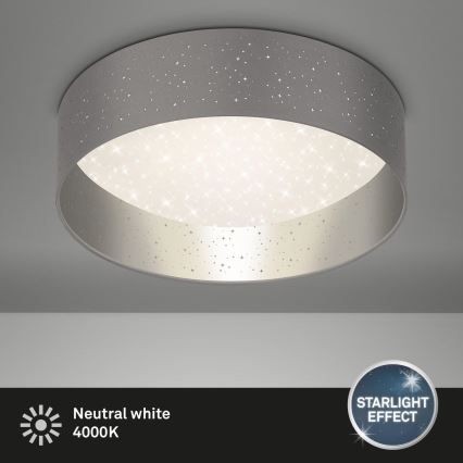 Briloner 3882-014 - Стельовий LED світильник MAILA STARRY LED/18W/230V сірий/срібний