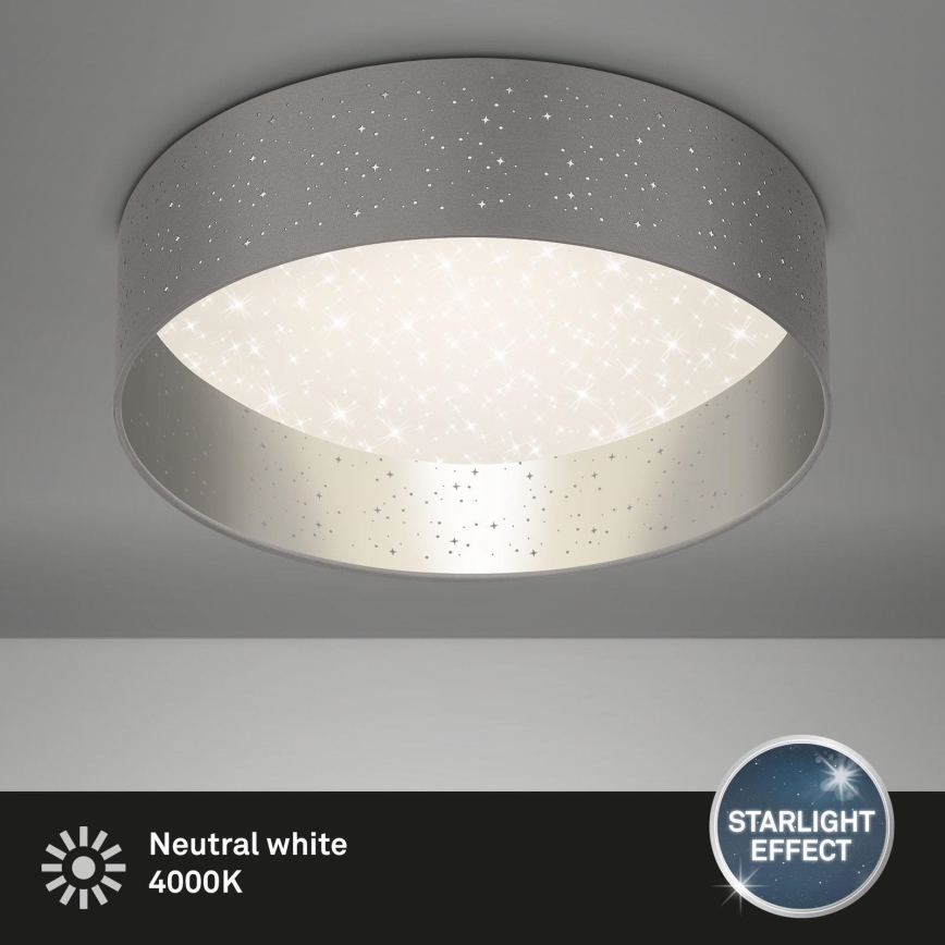 Briloner 3882-014 - Стельовий LED світильник MAILA STARRY LED/18W/230V сірий/срібний