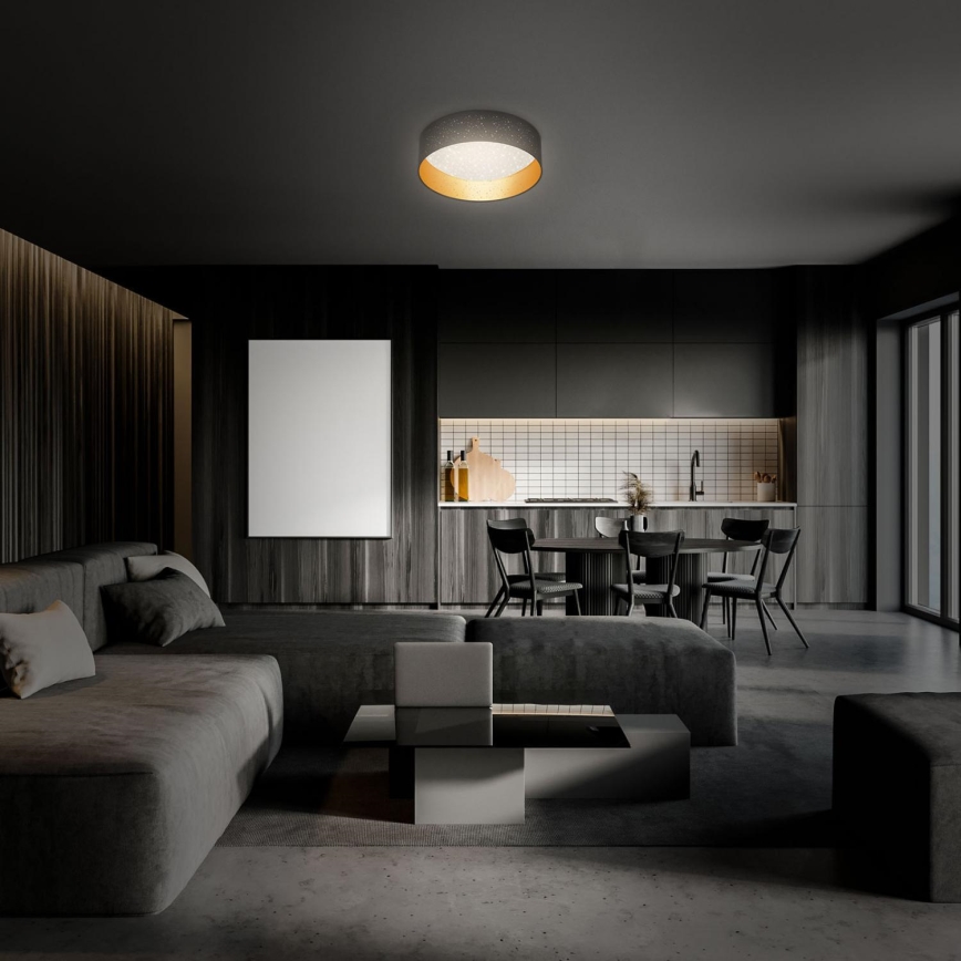 Briloner 3882-015 - Стельовий LED світильник MAILA STARRY LED/18W/230V чорний/золотий