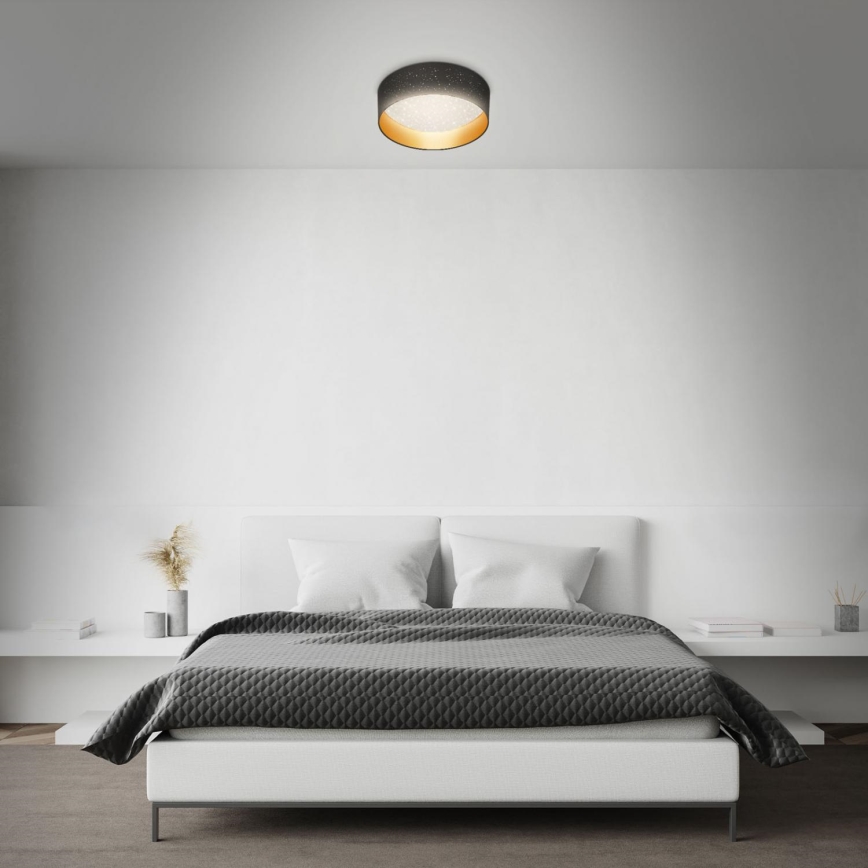 Briloner 3882-015 - Стельовий LED світильник MAILA STARRY LED/18W/230V чорний/золотий