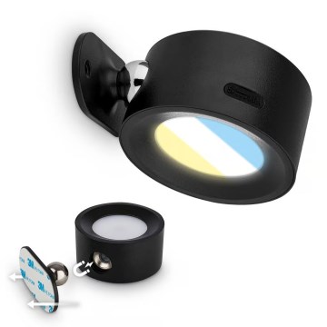 Briloner 3896015 - LED диммируемый аккумуляторный настенный светильник TARI LED/1,6W/5V 1500 mAh черный