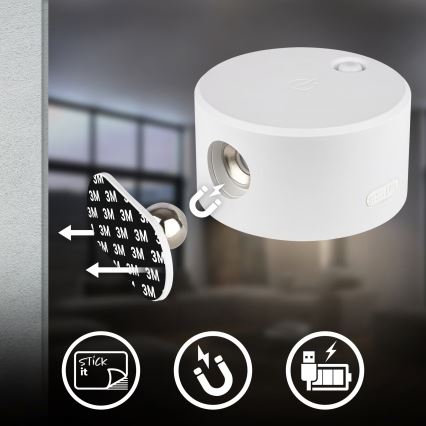 Briloner 3896016 - диммируемый аккумуляторный настенный светильник TARI LED/1,6W/5V 1500 mAh белый
