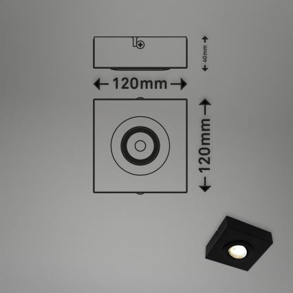 Briloner 3996015 - Світлодіодний точковий світильник CTS LED/4W/230V 2700/4000K чорний