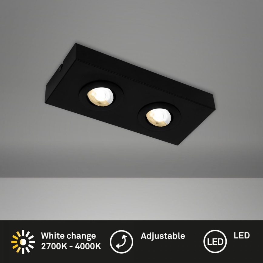 Briloner 3996025 - Світлодіодний точковий світильник CTS 2xLED/4W/230V 2700/4000K чорний